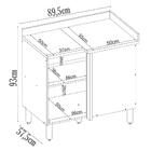 Balcao Canto Reto 1 Porta 92300 Demobile