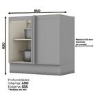 Balcão Canto Reto 1 Porta Americana Com Tampo - Móveis Henn