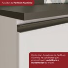Balcão Canto Reto 1 Porta Com Tampo 100% Mdf Aurora Espresso