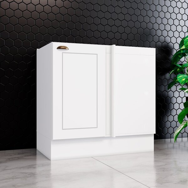 Balcão Canto Reto 1 Porta Emily  Branco Hp