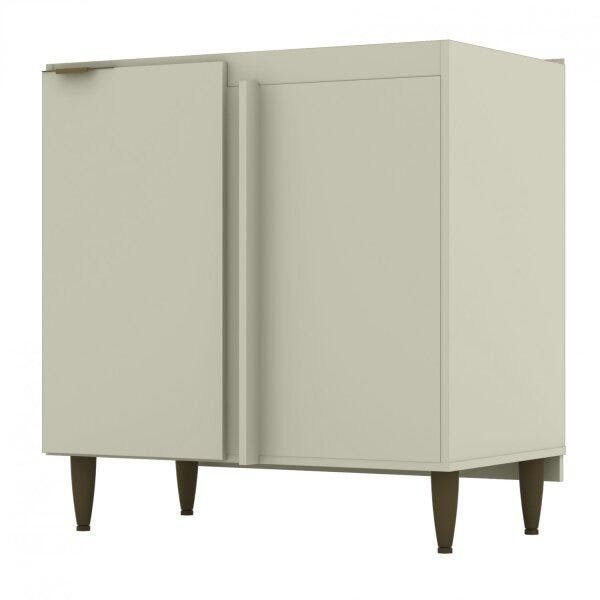 Balcão Canto Reto 1 Porta Essência Henn Areia