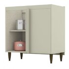 Balcão Canto Reto 1 Porta Essência Henn Areia