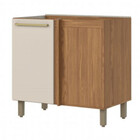 Balcão Canto Reto 1 Porta Requinte Sem Tampo Henn