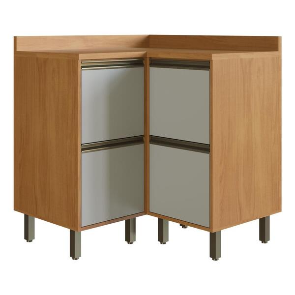 Balcão Canto Reto 2 Portas 2 Gavetas Mdf Ibiza Multimóveis Cr