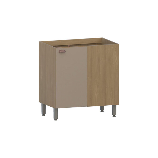 Balcão Canto Reto 80cm 1 Porta Sem Tampo Classic Luciane Móve