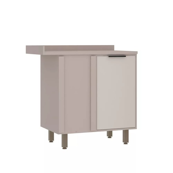 Balcão Canto Reto 95cm 1 Porta Com Tampo Stylo Luciane Móveis