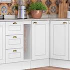 Balcão Canto Reto Com Tampo 1 Porta Liana H02 Branco - Mpozen