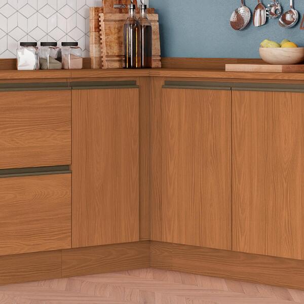 Balcao Canto Reto Com Tampo 1p 98 Cm Maxxi G748 Canela Kappesberg