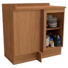 Balcao Canto Reto Com Tampo 1p 98 Cm Maxxi G748 Canela Kappes