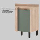 Balcão Canto Reto Firenze 1 Porta Com Tampo Mdp - Demóbile