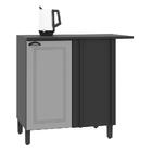 Balcão Canto Reto Firenze 96cm 1 Porta Com Tampo Mdf - Indékes