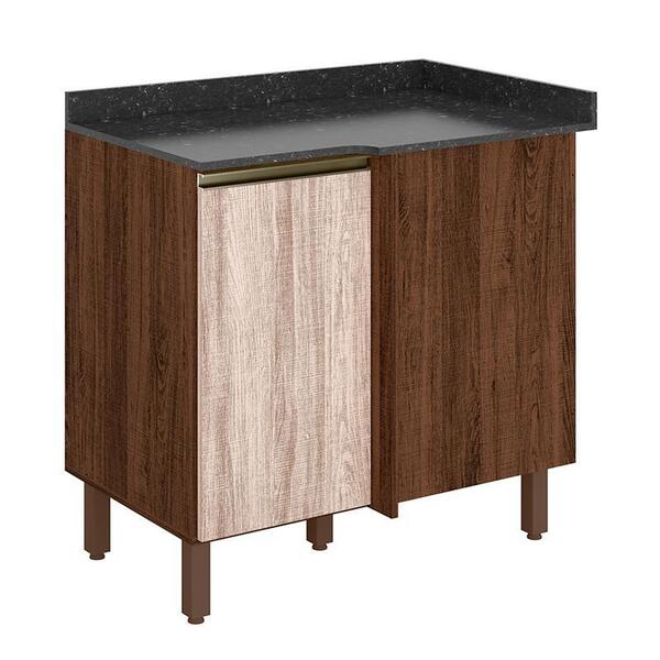 Balcão Canto Reto Kali Premium Com Tampo Mdf 15mm - Nicioli