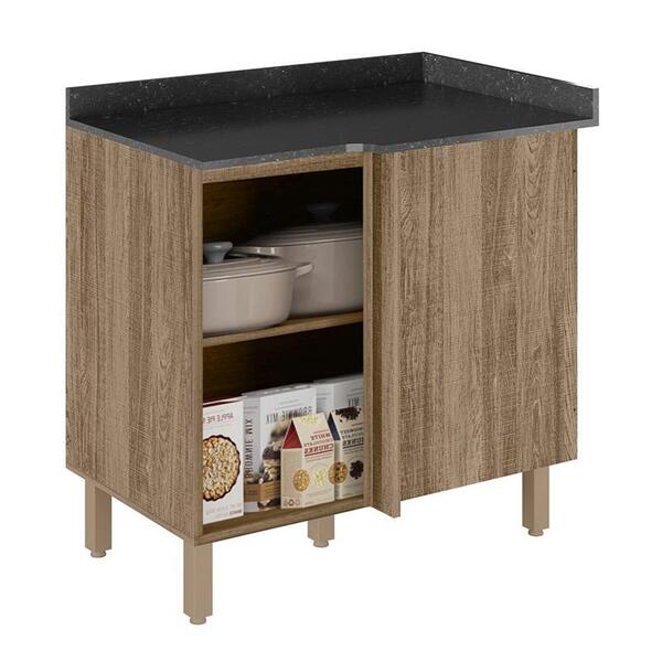 Balcão Canto Reto Kali Premium Com Tampo Mdf 25mm - Nicioli