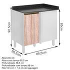 Balcao Canto Reto Mdf Kali Premium 12227x21 Nicioli