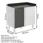 Balcao Canto Reto Mdf Kali Premium 12227x21 Nicioli