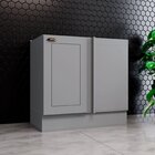 Balcão Canto Reto Para Cozinha 1 Porta Emily Espresso Móveis