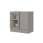 Balcão Canto Reto Para Cozinha 1 Porta Emily Espresso Móveis