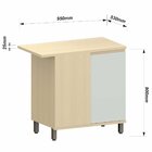 Balcão Canto Reto Para Cozinha 1 Porta Mdp/mdf Aurora Cinza C