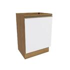 Balcão Celeste Kappesberg 100% Mdf 1 Porta Nogueira/branco 60