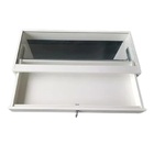 Balcão Central Arara Loja Com Vidro Embutido E Gaveta 100% Md