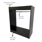 Balcão Central Arara Loja Com Vidro Embutido E Gaveta 100% Md