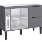 Balcao 2 portas 2 gavetas Cisne Cinza 120