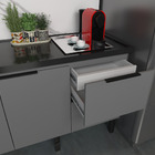 Balcao 2 portas 2 gavetas Cisne Cinza 120