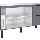 Balcao 2 portas 2 gavetas Cisne Cinza 150