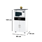 Balcão Classic Branco C/preto Mármorizado – Passe Bem Móveis