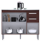 Balcão Com 2 Gavetas 1,05 Cm Karina -poquema - Capuccino