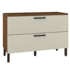 Balcão Com 2 Gavetas Niagara Nogueira Off White