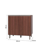 Balcão Com 2 Portas Para Cooktop Sem Tampo Evidence Amêndoa P