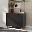 Balcão Com 3 Gavetas Lituânia Freijó Preto