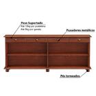 Balcão Com 4 Portas E 4 Gavetas Em Madeira Maciça - Imbuia