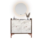 Balcão Com Espelho Bianca Imbúia Atenna Cobre Bnn Decor