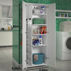 Balcão Com Prateleiras Branco Grande Lindo Com 2 Portas Móvel