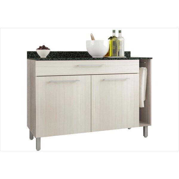 Balcão Com Tampo 02 Portas 01 Gaveta Elisa Rovere/arena - Pol