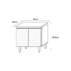 Balcão Com Tampo 02 Portas Juliana Aramóveis