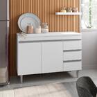 Balcao Com Tampo 100 Cm 2 Portas Andreia Reajl