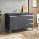 Balcao Com Tampo 100 Cm 2 Portas Andreia Reajl