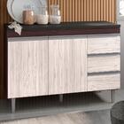 Balcao Com Tampo 120 Cm 2 Portas Andreia Reajl