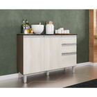 Balcão Com Tampo 120 Cm 3 Portas 2 Gavetas Paris