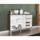 Balcão Com Tampo 120 Cm 3 Portas 2 Gavetas Paris