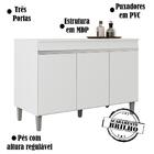 Balcao Com Tampo 120 Cm 3 Portas Manu Reajl