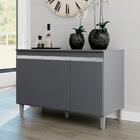 Balcao Com Tampo 120 Cm 3 Portas Manu Reajl