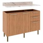 Balcao Com Tampo 120 Cm Mdp 2p 3g Tecno Mobili