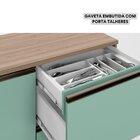 Balcão Com Tampo 120cm 1 Porta 3 Gavetas Etna Carvalho Oak/me