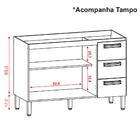 Balcao Com Tampo 120cm 757am Ktp