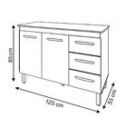 Balcao Com Tampo 120cm 9110x9300 Mobbs