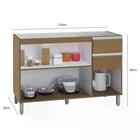 Balcao Com Tampo 120cm Corrediças Telescopicas Evidence Carva